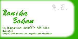 monika bokan business card